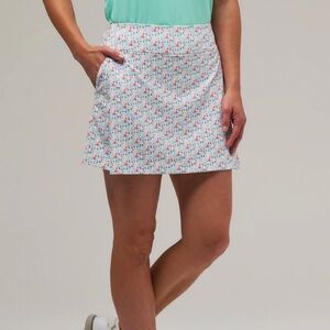 Fairway & Greene Paradise Floral Skort L UPF 50 Golf Tennis Athletic Skirt Short